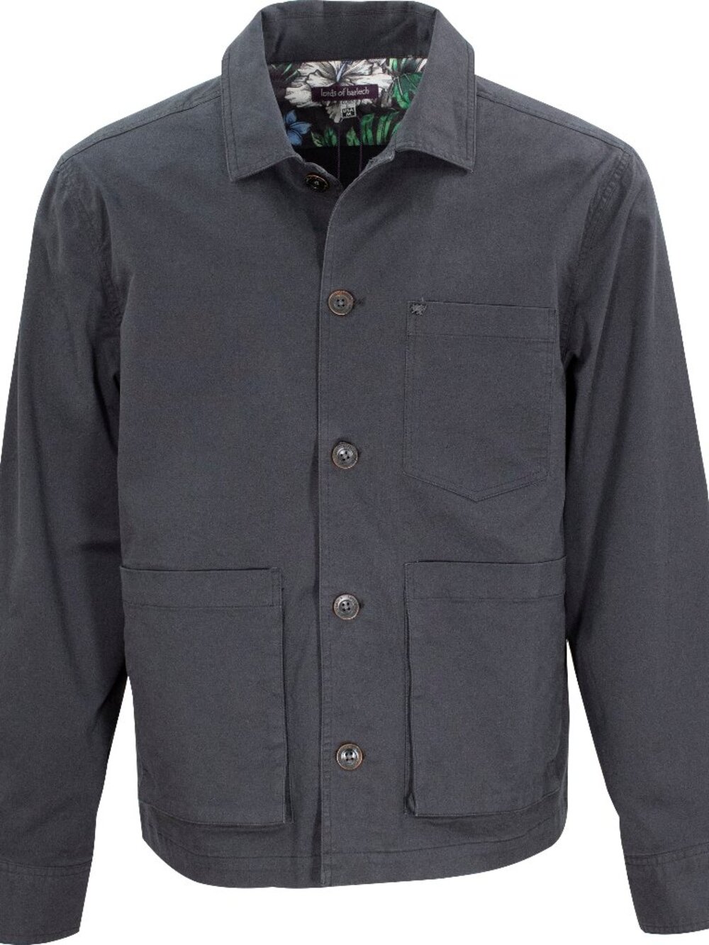 Lords of Harlech Lords of Harlech Black Printed Interior Shacket/17805